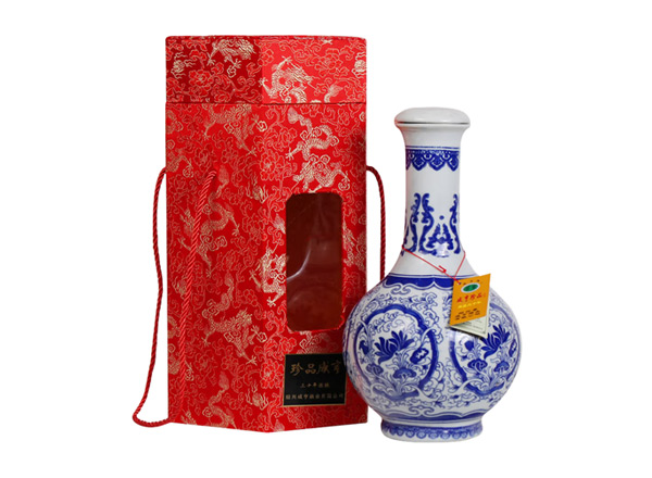 达州咸亨黄酒回收珍品咸亨三十年花雕酒青瓷瓶盒装绍兴黄酒2.5L